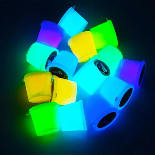 Miniatura 5 de Paquete de 15 limos que brillan en la oscuridad, limo de galaxia de cristal, incluyendo azul, rosa, amarillo, naranja, etc., recuerdos de fiesta