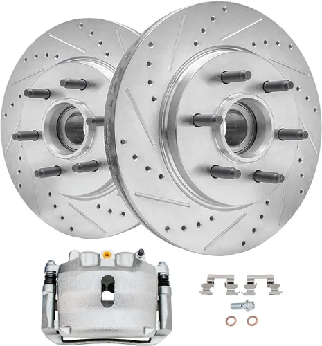 Miniatura 29 de Detroit Axle - Kit de freno delantero para Mercedes-Benz C350e GLC300 2016-2018, E300 2017, E350 2020-2022, frenos de disco perforados y ranurados