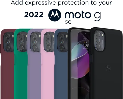 Miniatura 8 de Motorola Funda protectora para Moto G 5G (2022), ajuste de precisión negro, elegante funda de teléfono con absorción de golpes