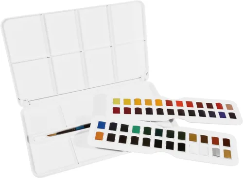 Miniatura 2 de Daler Rowney Daler-Rowney Aquafine - Juego de estudio de acuarela de 48 piezas - Juego de pintura de acuarela para papel de acuarela y más - Juego