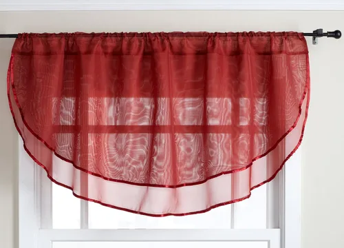 Miniatura 62 de Stylemaster Elegance Cenefa recta de gasa transparente, 60 x 14 pulgadas, color dorado