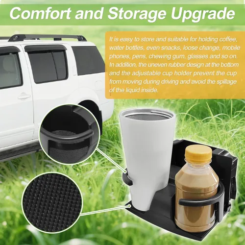 Miniatura 5 de Portavasos para Pathfinder 2005-2012, Xterra 2005-2015, Frontier 2005-2019 REA Reemplazo para caja de consola central de asiento trasero