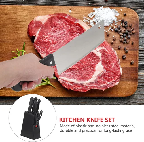 Miniatura 3 de UPKOCH Juego de cuchillos de cocina de acero inoxidable, tijeras no plásticas, suministros de cocina esenciales para uso en el hogar, restaurante
