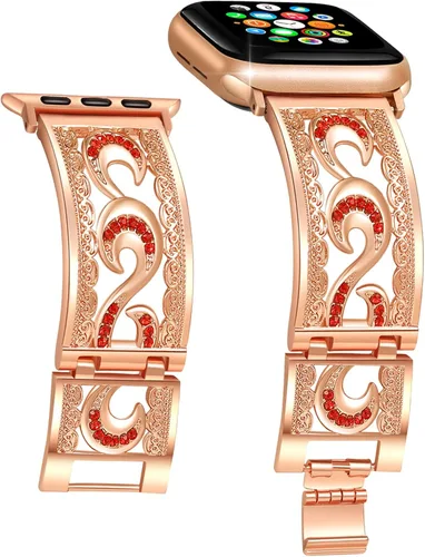 Dressy Jewelry - Pulsera compatible con Apple Watch Band de 1.49, 1.57, 1.61, 1.65, 1.73 y 1.77 pulgadas, iWatch Series 9, 8, 7, 6, Ultra SE, para