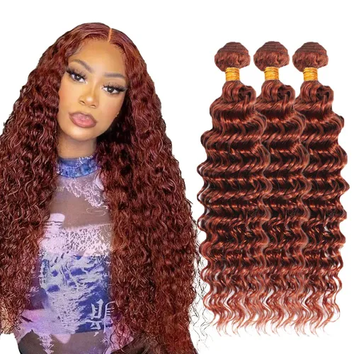 Miniatura 134 de Color 30 paquetes de cabello humano marrón onda del cuerpo paquetes 8 10 12 pulgadas brasileño virgen Remy extensiones de cabello humano doble trama