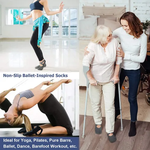 Miniatura 6 de Ozaiic Calcetines antideslizantes para yoga pilates barre fitness hospital para mujer