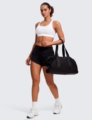 Miniatura 3 de CRZ YOGA Brasier deportivo con tirantes delgados para mujer, para fitness o ejercicio físico, brasier con relleno y espalda cruzada para yoga