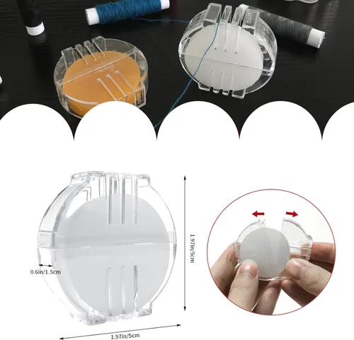 Miniatura 3 de Acondicionador de hilo de cera de abejas de 3 piezas, acondicionador de cera de hilo para coser Blanco