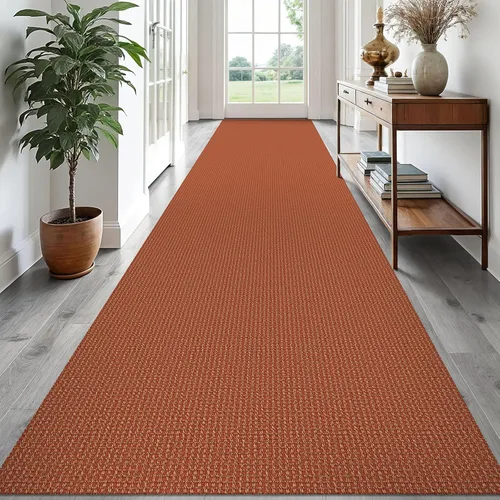 Miniatura 161 de EARTHALL Alfombra de pasillo 3x14 pies, alfombras lavables extra largas para pasillos, tejidas, antideslizante, alfombra trenzada para entrada
