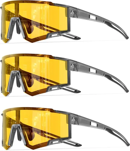 Miniatura 17 de KALIYADI Gafas de sol deportivas para hombre, polarizadas, gafas de sol para mujer, gafas de sol para correr con UV400 para pesca y ciclismo