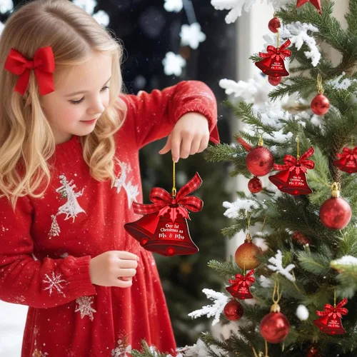 Miniatura 4 de Adorno de nuestra primera Navidad como el señor y la señora, adornos de primera Navidad para casados, regalos de boda para parejas, regalo