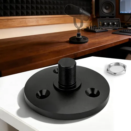 Miniatura 8 de Soporte de micrófono de escritorio para Shure MV7/MV7+, base de micrófono desmontable de perfil bajo premium con tuerca de bloqueo, soporte
