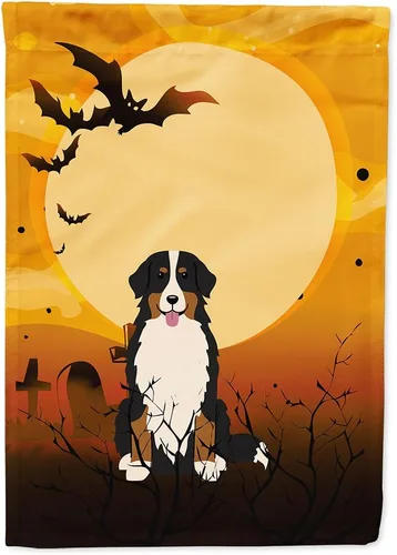 Miniatura 278 de Caroline's Treasures BB4307GF - Bandera de Halloween Airedale para jardín, bandera decorativa para patio exterior, obras de arte de patio, macizos