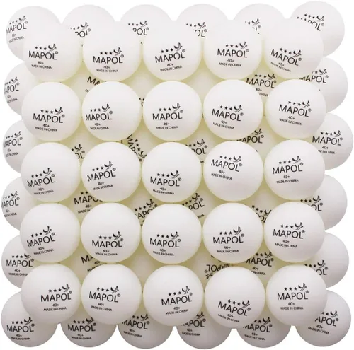 Miniatura 8 de MAPOL Pelota de tenis de mesa de práctica avanzada de 60/22 unidades, 3 estrellas, 40+