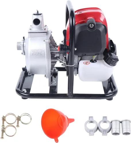 Miniatura 13 de Bomba de transferencia de agua a gas de 2 tiempos, 1.7 HP, motor de gasolina de 40.2 cc, bomba de agua portátil de 1 pulgada, bombas de agua