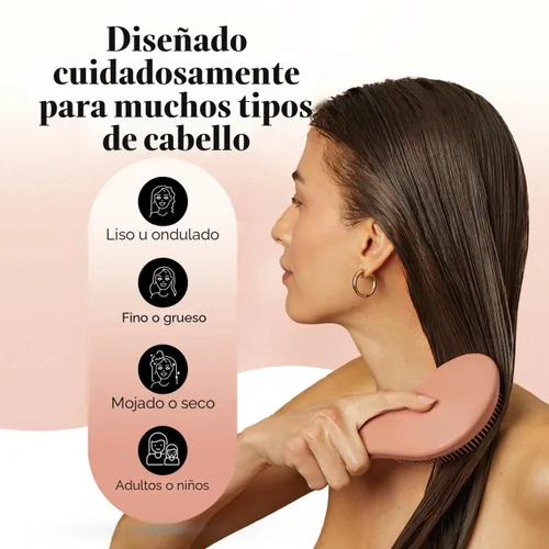 Miniatura 4 de Kitsch Cepillo desenredante – Cepillo suave para cabello rizado con cerdas flexibles para todo tipo de cabello – húmedo o seco Cepillos Terracota