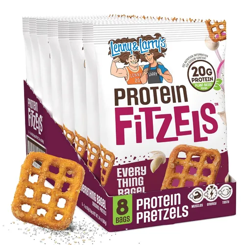 Miniatura 7 de Lenny & Larry's FITZELS Pretzels de Proteína [Paquete de Variedad GAME DAY] – 12 x Bolsas de 3oz de Bocadillos Altos en Proteína con 20g de Proteína