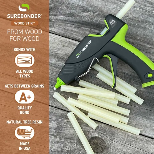 Miniatura 3 de Surebonder WS-12 - Barras de pegamento caliente de tamaño completo para carpintería, alta resistencia, unión rápida, pegamento caliente
