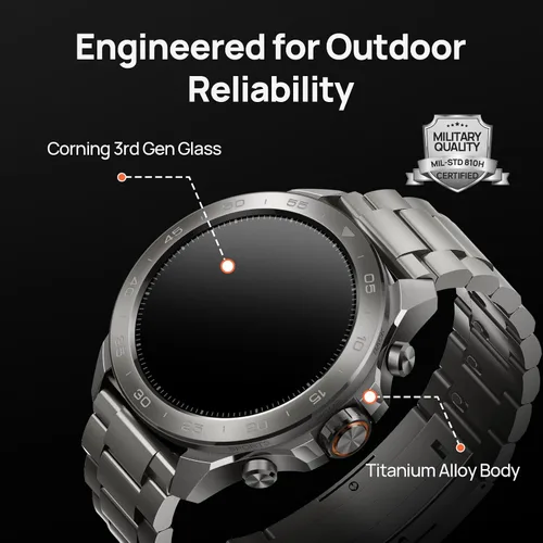 Miniatura 3 de Mibro GS Explorer S - Reloj inteligente de aventura al aire libre de titanio para hombres, GPS de doble banda con mapas sin conexión, grado militar