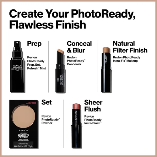 Miniatura 8 de Revlon PhotoReady Polvo Facial Difuminador, Maquillaje de Cobertura Media-Completa de Larga Duración con Acabado Impecable, Sin Brillo y Sin Aceite