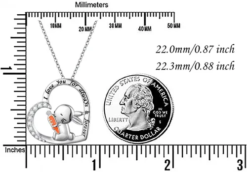 Miniatura 7 de Lindos collares de animales para mujeres y niñas, plata de ley 925, conejillos de indias, girasol, panda, alpaca y perezoso, conejo, cachorro