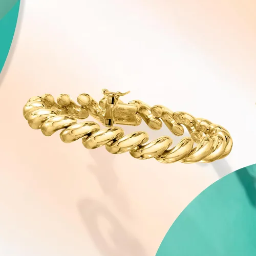 Miniatura 5 de Ross-Simons Italian 18kt Gold Over Sterling Silver San Marco Bracelet