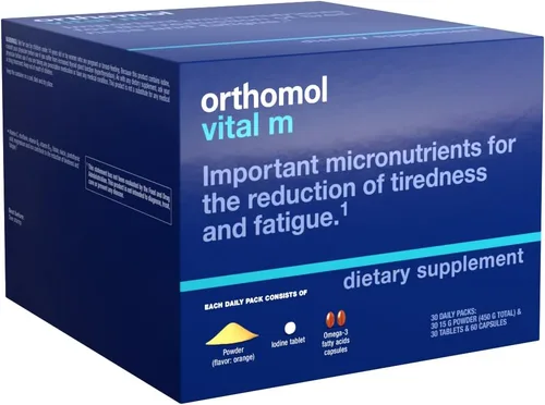 Miniatura 3 de Orthomol Vital M - Paquete de polvo y tabletas para hombres, suplemento vitamínico de 30 días, energía diaria, reducción de fatiga y apoyo
