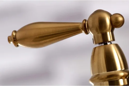 Miniatura 2 de Kingston Brass KS3277ALBS Grifo de cocina con rociador lateral, latón cepillado, 13.06 x 14.06 x 9.44 Cobrizo cepillado