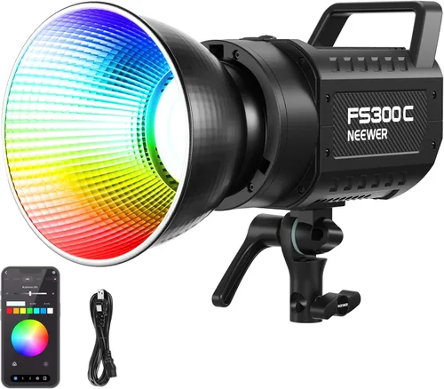 Miniatura 13 de NEEWER HB80C RGBWW - Luz de video LED con batería integrada de 72 Wh y carga rápida PD de 100 W, iluminación de salida continua COB Mini RGB de 80