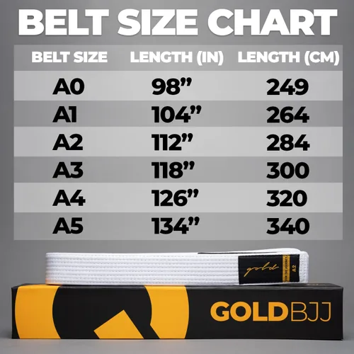 Miniatura 4 de Gold BJJ Cinturón Jiu Jitsu - Cinturones premium con barra de rango para rayas - Aprobado por la competencia IBJJF