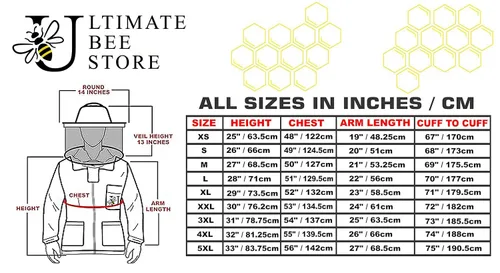 Miniatura 6 de Chaqueta de abeja altamente ventilada, 3 capas de apicultura, chaqueta de apicultura de alta calidad, chaqueta de apicultura de protección completa