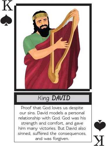 Miniatura 3 de Kulture Games Playing Cards: Bible Legends - Diversos personajes de la Biblia, historias y versículos bíblicos alentadores - Juego de cartas