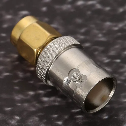 Miniatura 5 de Adaptador coaxial SMA macho a BNC hembra, adaptador coaxial RF, conector coaxial SMA a BNC macho hembra (todo cobre)