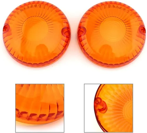 Miniatura 5 de Cubierta de lente de luz de giro ámbar cubiertas indicadoras de repuesto biseles 2 piezas para Yamaha V Star 650 1100 Royal Star Vmax Maxim Virago
