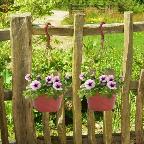 Miniatura 4 de Toddmomy Macetas colgantes de plástico, paquete de 10 macetas pequeñas colgantes con agujeros de drenaje para suculentas, balcón, decoración