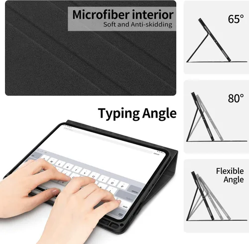 Miniatura 7 de H HOLIMET Funda para iPad Pro de 11 pulgadas 2022 4ª/3ª/2ª/1ª Generación 2021/2020/2018 con soporte para lápiz, cuero PU protector con bolsillo