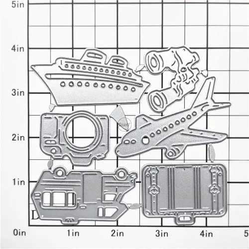 Miniatura 2 de DzIxY Troqueles de corte de metal para telescopio de avión para automóvil, kit de fabricación de tarjetas, troquelados, troquelados, plantillas de 17