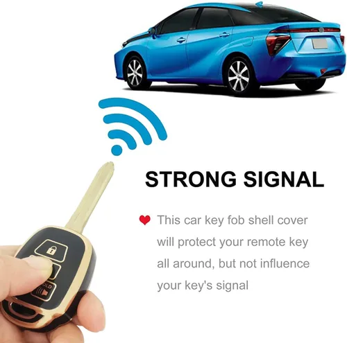 Miniatura 4 de Funda para llavero Toyota con llavero de TPU suave protector de llave de coche compatible con Camry Corolla RAV4 Highlander Avalon Corolla iM Venza