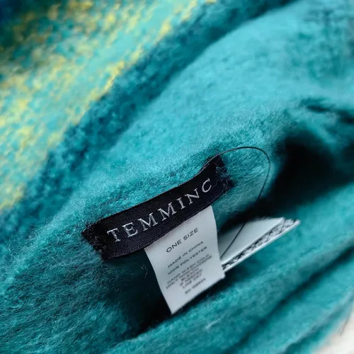 Miniatura 21 de Bufanda cálida para mujer, colorida y suave, cómoda, elegante chal de pashmina para clima frío, bufanda larga de moda, borla de coleta