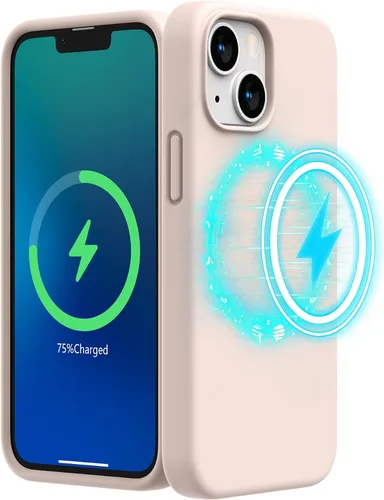 Miniatura 11 de SURPHY Funda magnética diseñada para iPhone 13 Mini, compatible con MagSafe (versión 2021 de 5.4 pulgadas), funda de silicona líquida con forro