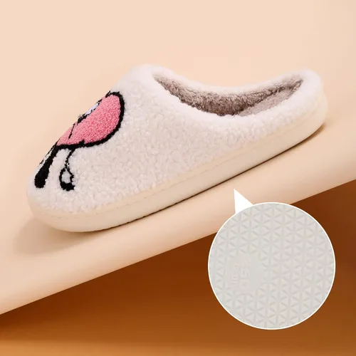 Miniatura 4 de Qubuwalk Christmas Elk Slippers Bad Cute Bunny Slippers Warm Fuzzy Slippers Cozy House Slippers for Women Men Slip-on Indoor Outdoor Slippers