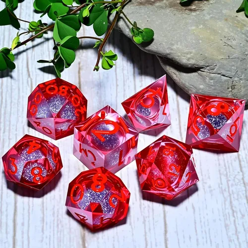 Miniatura 5 de Dados de resina con cabeza de gato DND, juego de dados poliédricos de borde afilado para juegos de rol Dungeons and Dragons RPG Explorador Mágico