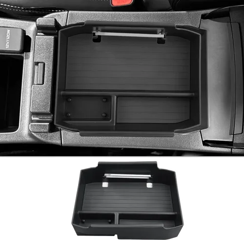 Miniatura 11 de CDEFG Organizador de accesorios de consola central para Chevy Blazer 2019-2025 2026 Material ABS, bandeja de inserción de caja de reposabrazos Negro