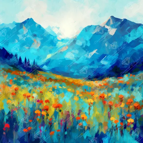 Miniatura 18 de DIAMOND ART CLUB - Juego de pintura con diamantes, lienzo de “Otoño en Leavenworth”, lienzo redondo 5D para principiantes, divertidas manualidades