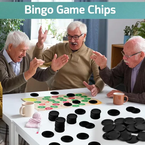 Miniatura 6 de Coopay 500 fichas de póquer de plástico, fichas de bingo de 1 pulgada, contadores de aprendizaje a granel, juego de cartas de póquer, marcadores