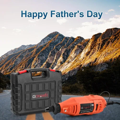 Miniatura 2 de GOXAWEE Kit de herramientas rotativas con portabrocas sin llave y eje flexible, herramienta eléctrica multiusos de velocidad variable y 140