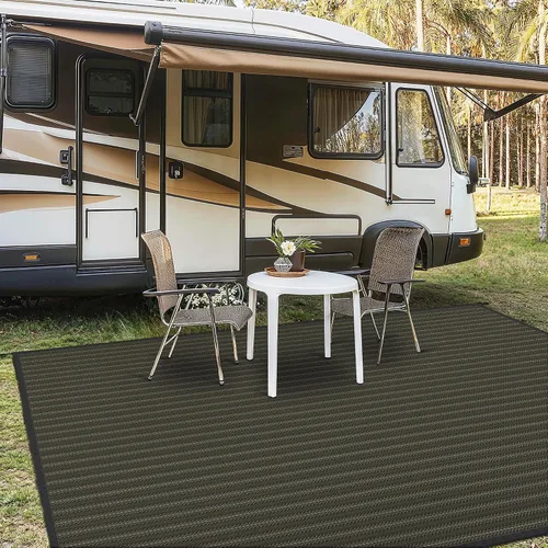 Miniatura 52 de GENIMO - Tapete de exterior para patio, 6 x 9 pies, impermeable, reversible, de plástico, para campamento, caravana, terraza, porche, cámper