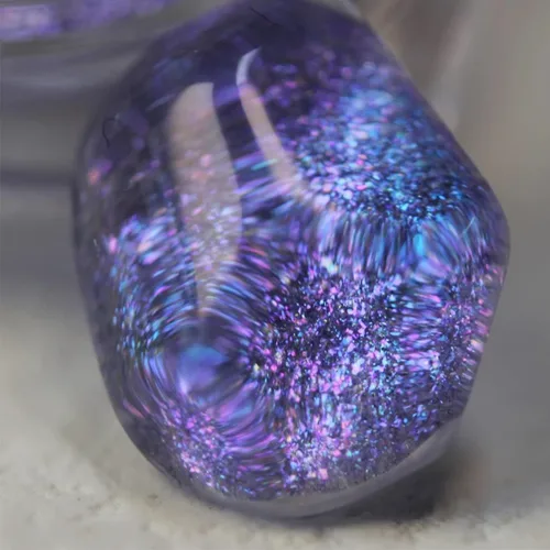 Miniatura 6 de Polvo de uñas cromado camaleón holográfico rosa brillante púrpura con purpurina para diseño de uñas, pigmento de manicura de sirena, decoración