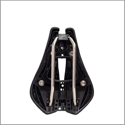Miniatura 7 de BiSaddle SRT Sillín de bicicleta ajustable sin nariz súper corto negro con rieles de titanio, ajuste personalizado, cómodo, talla única