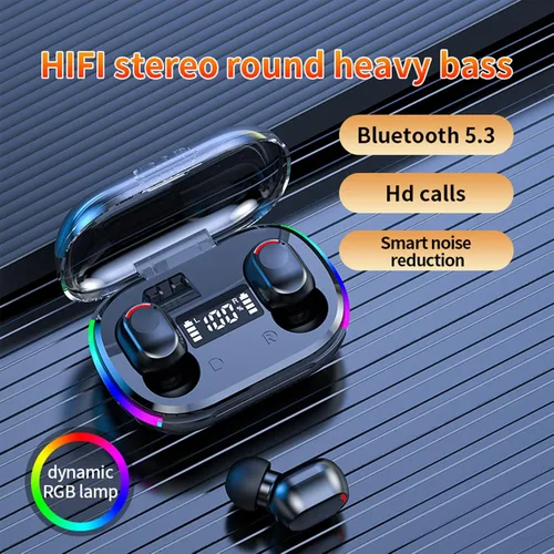 Miniatura 7 de Auriculares inalámbricos - Auriculares Bluetooth de 5.3 pulgadas - Micrófono integrado - Auriculares de sonido premium inmersivos - Estuche de carga